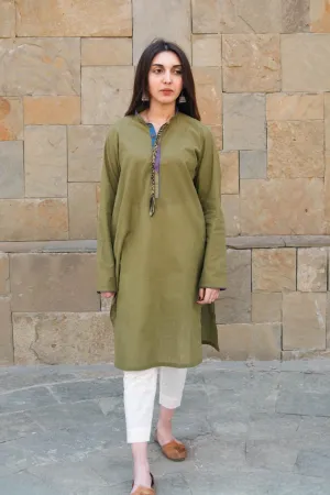 Leila - Olive Green Spring/Summer Kurta