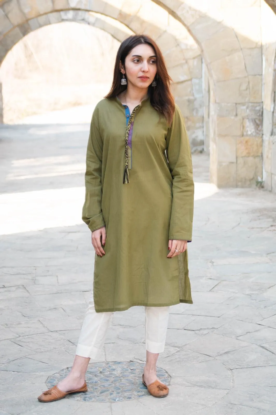 Leila - Olive Green Spring/Summer Kurta