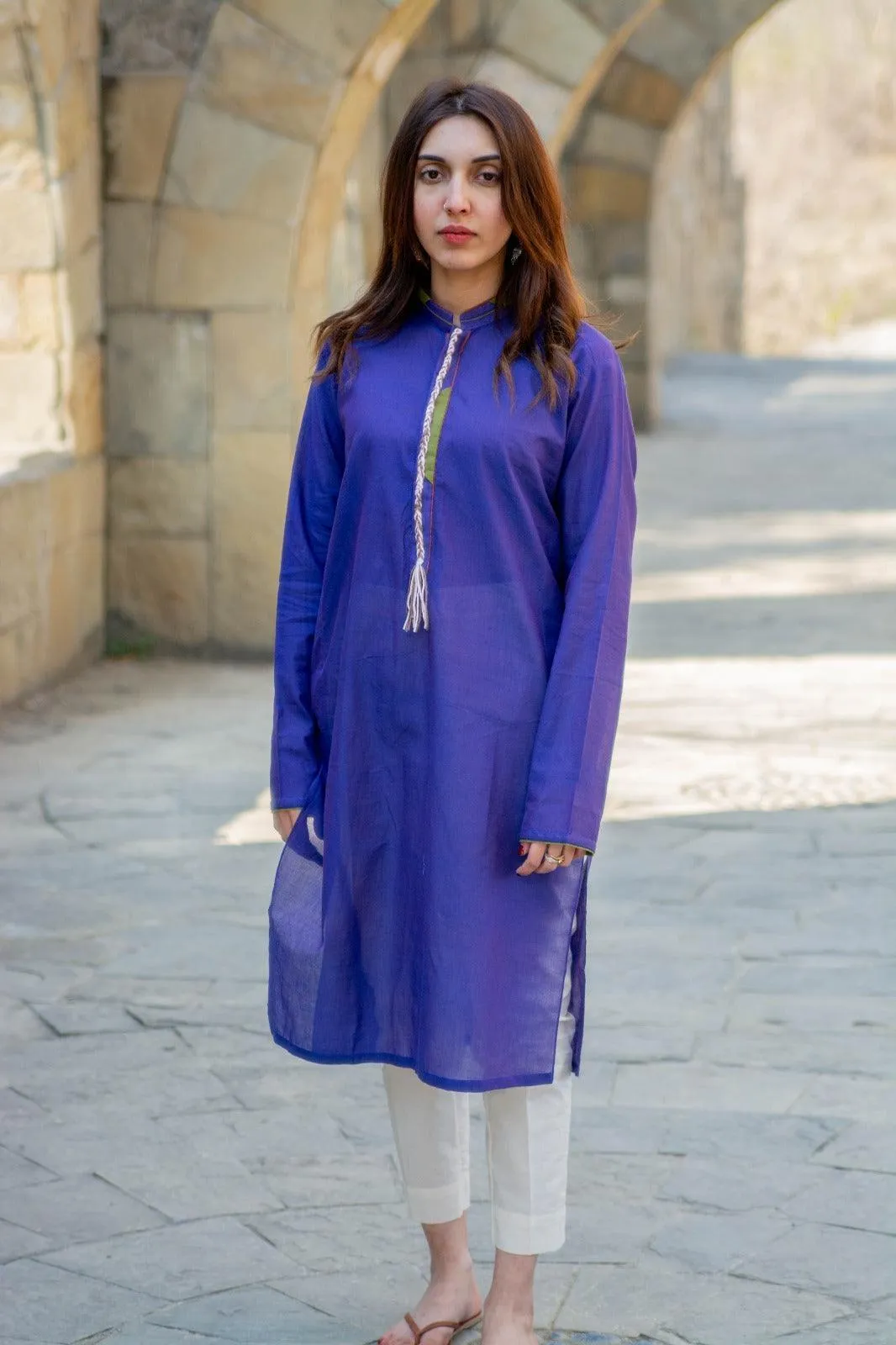 Leila - Purplish Blue Spring/Summer Kurta