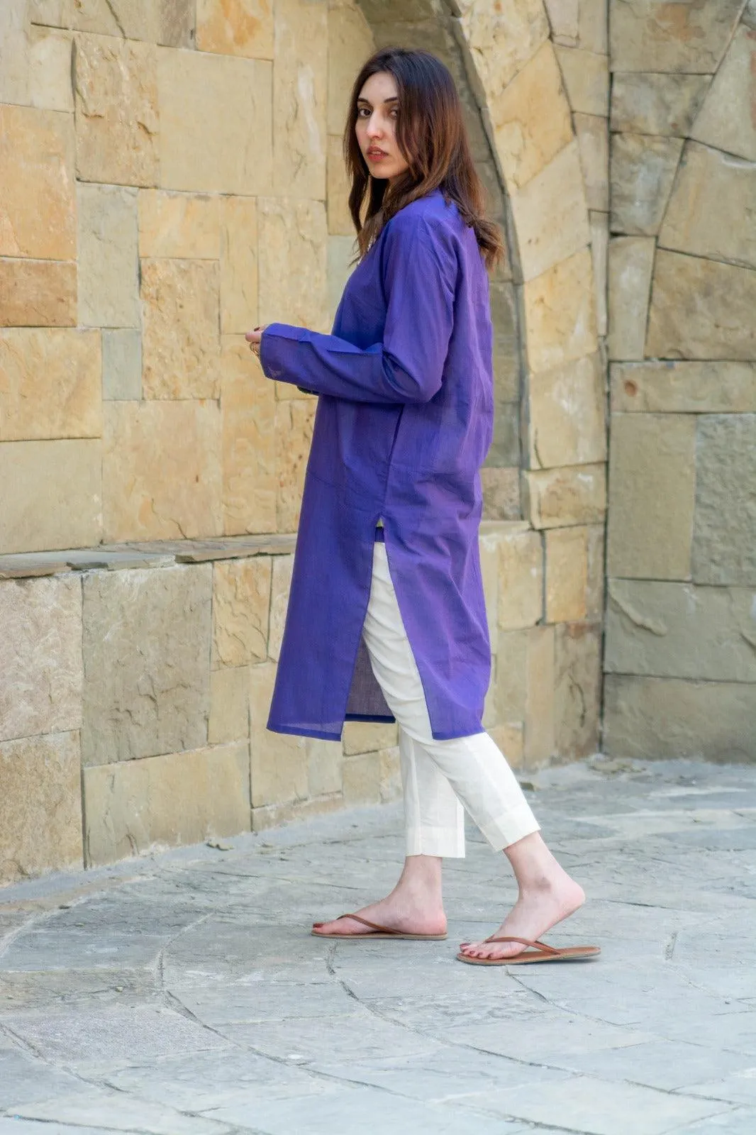 Leila - Purplish Blue Spring/Summer Kurta