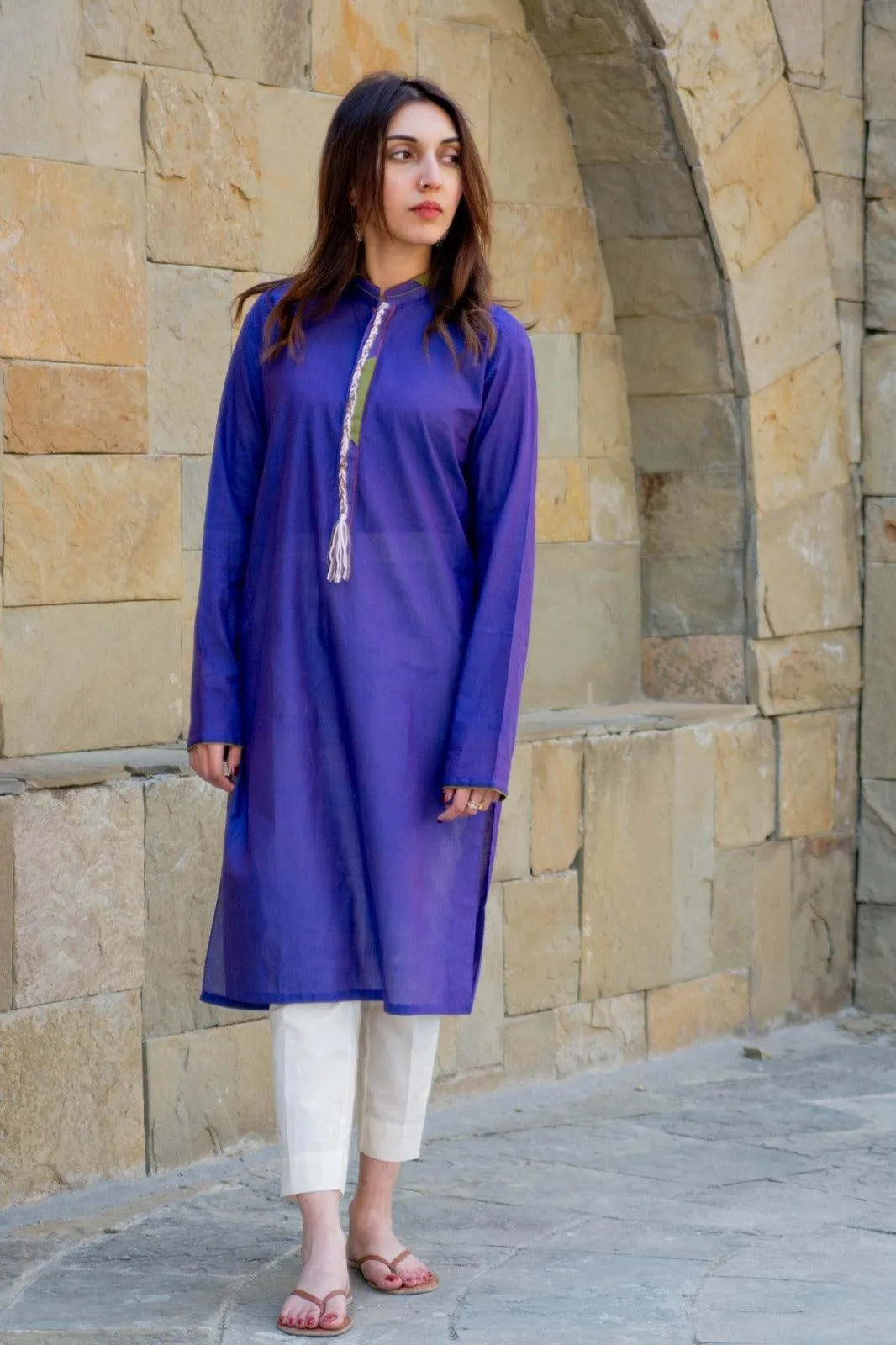 Leila - Purplish Blue Spring/Summer Kurta