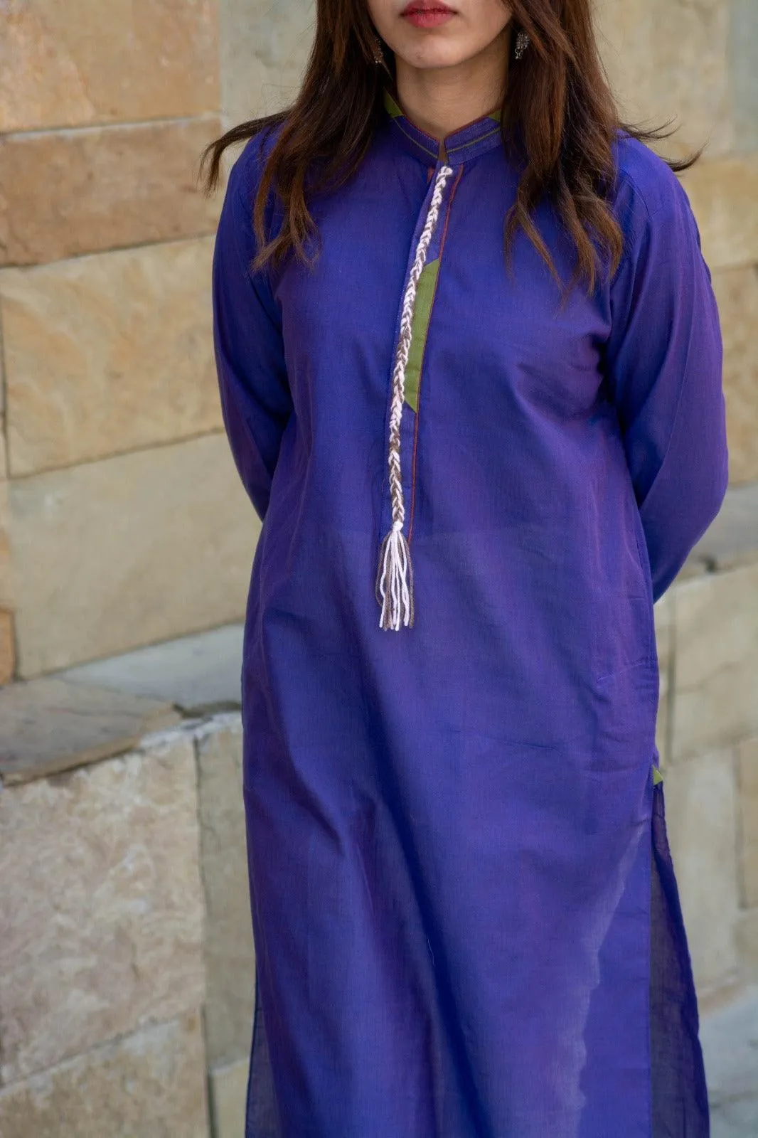 Leila - Purplish Blue Spring/Summer Kurta