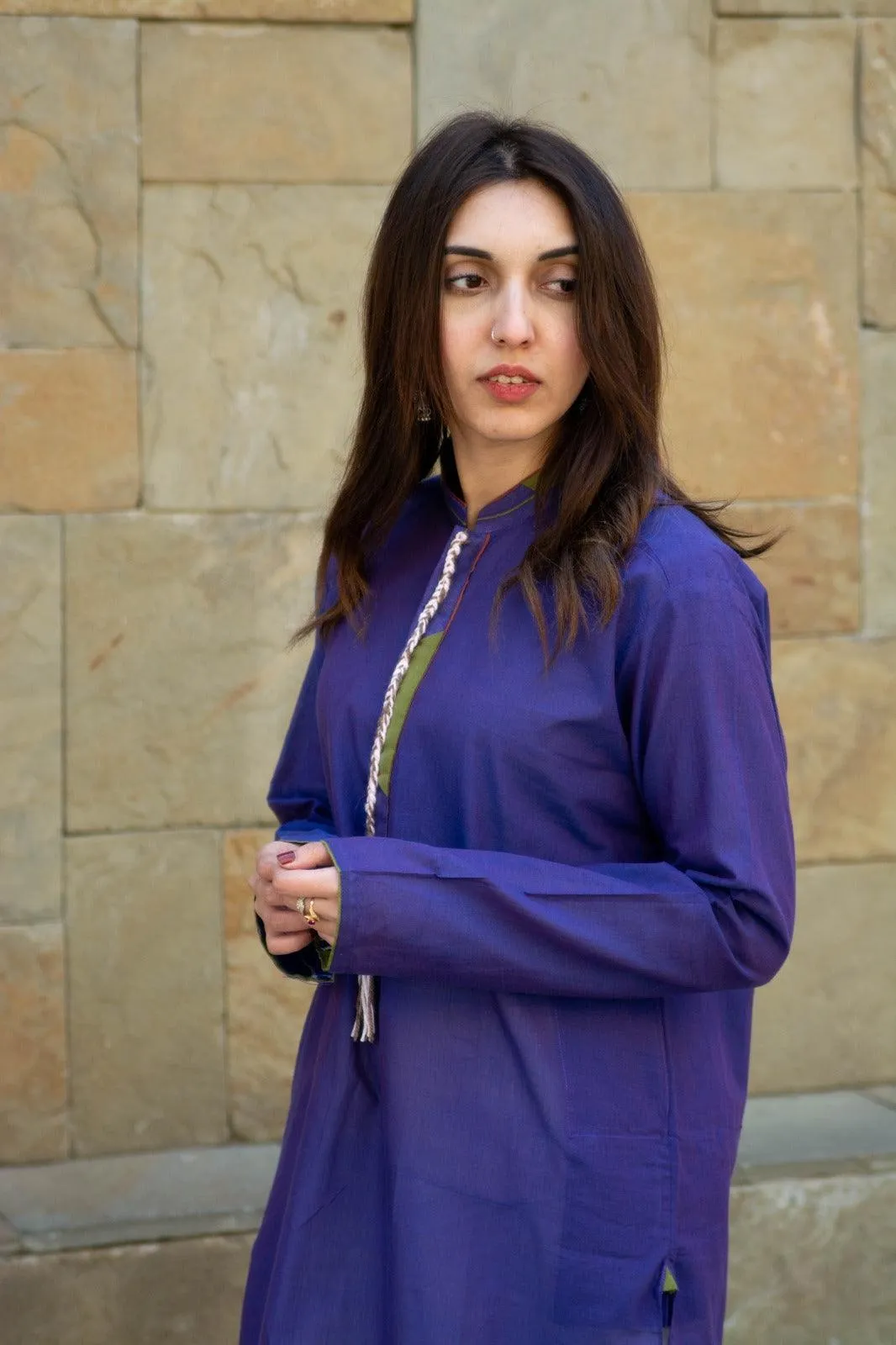 Leila - Purplish Blue Spring/Summer Kurta