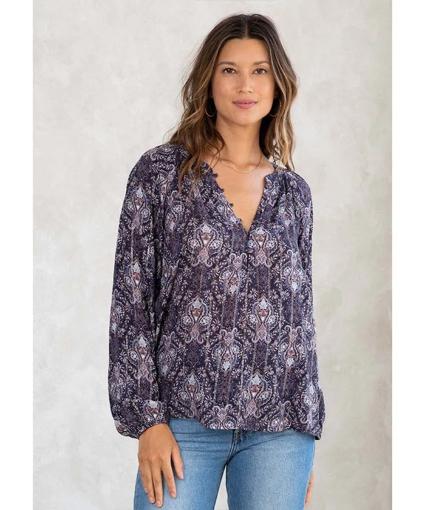 Light Catcher Peasant Top Lilac