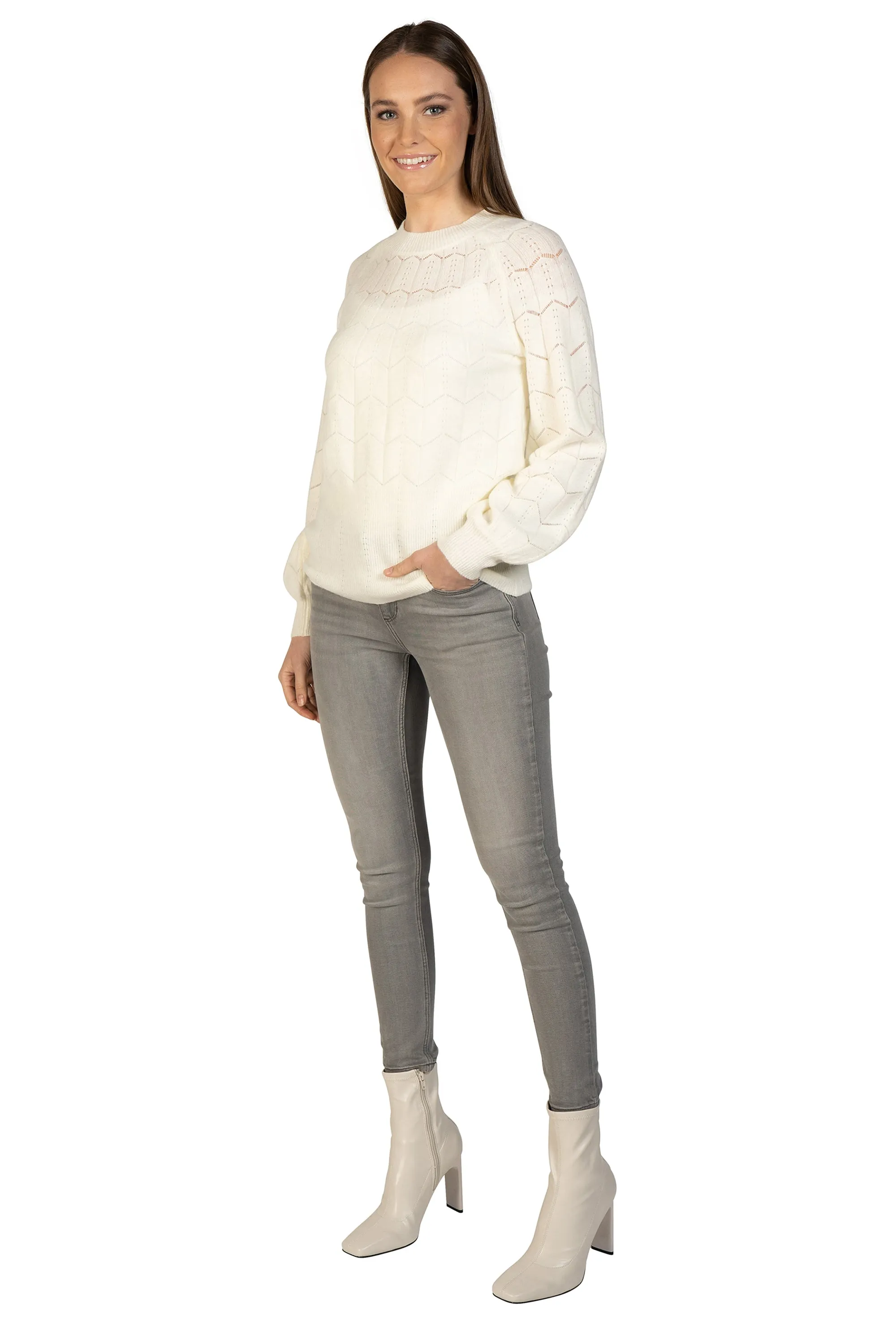 Lightweight Eyelet Sweater