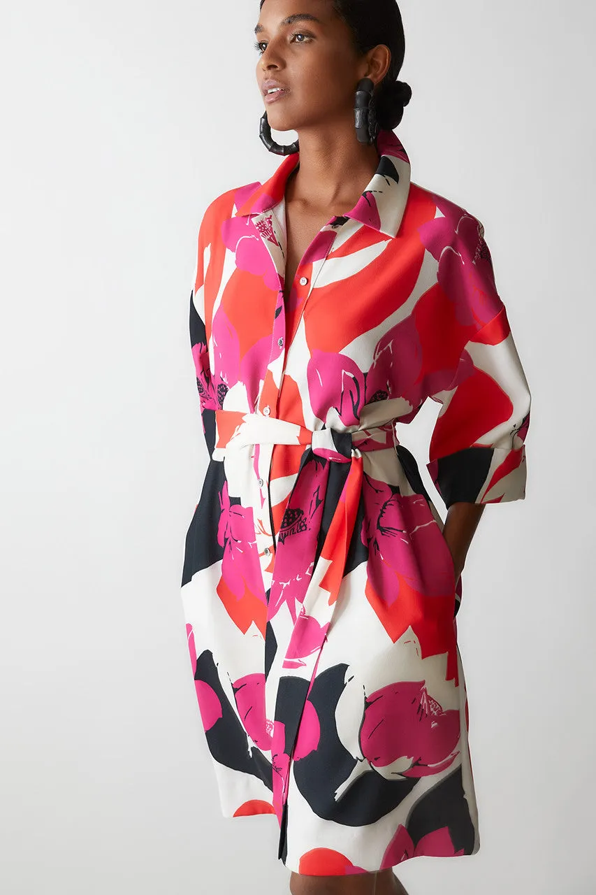 Lotus Belted Shirtdress