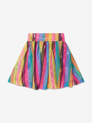 MARC JACOBS Girls Striped Logo Skirt in Multicolour