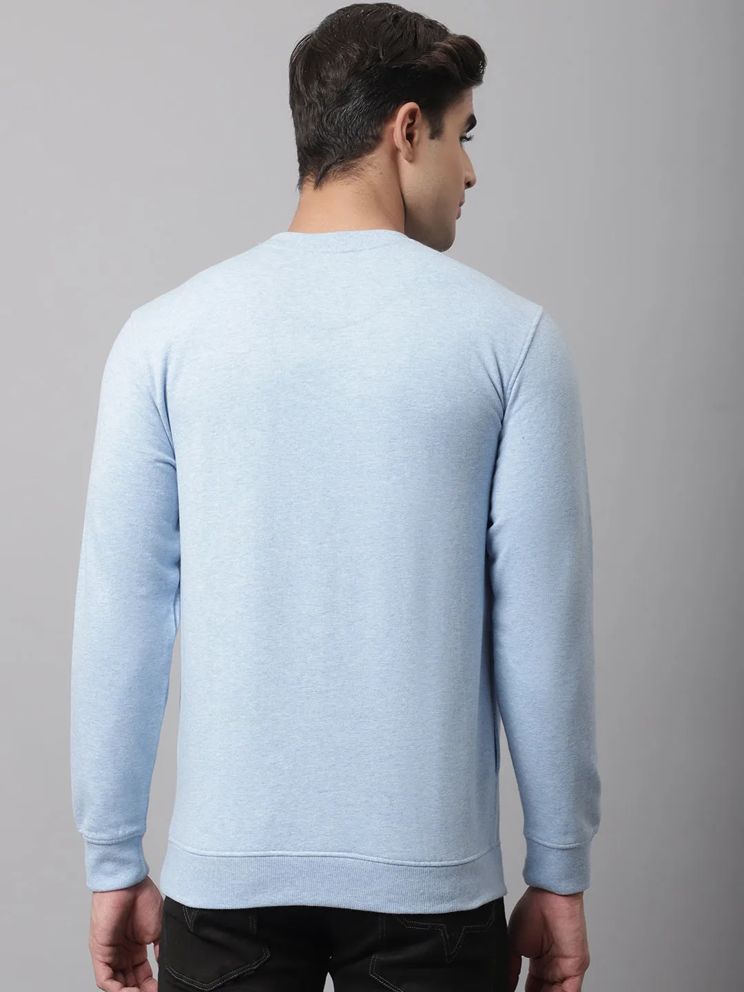 Men Sky Melange Sweatshirt