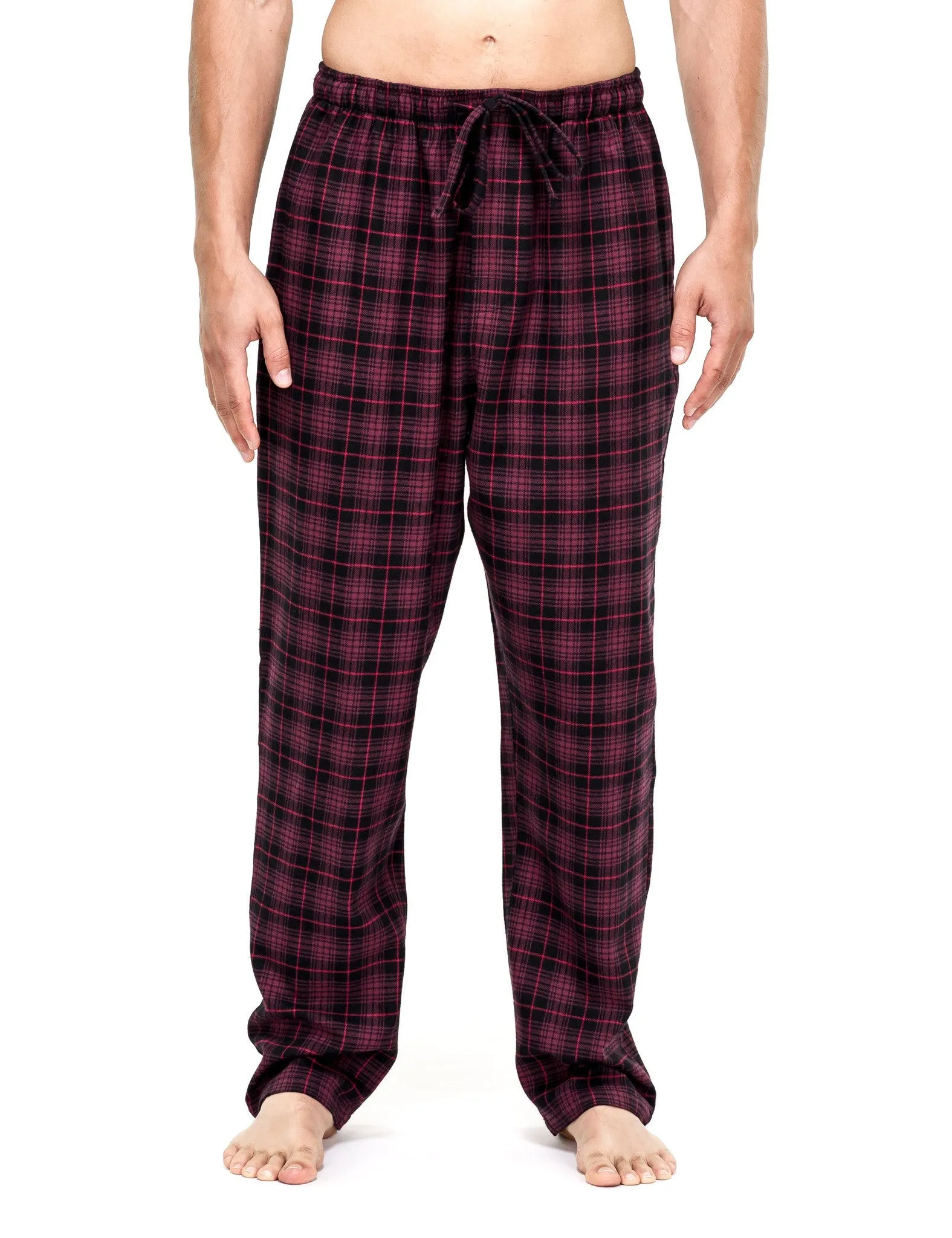 Mens 100% Cotton Flannel Lounge Pants (Relaxed Fit) 2-Pack