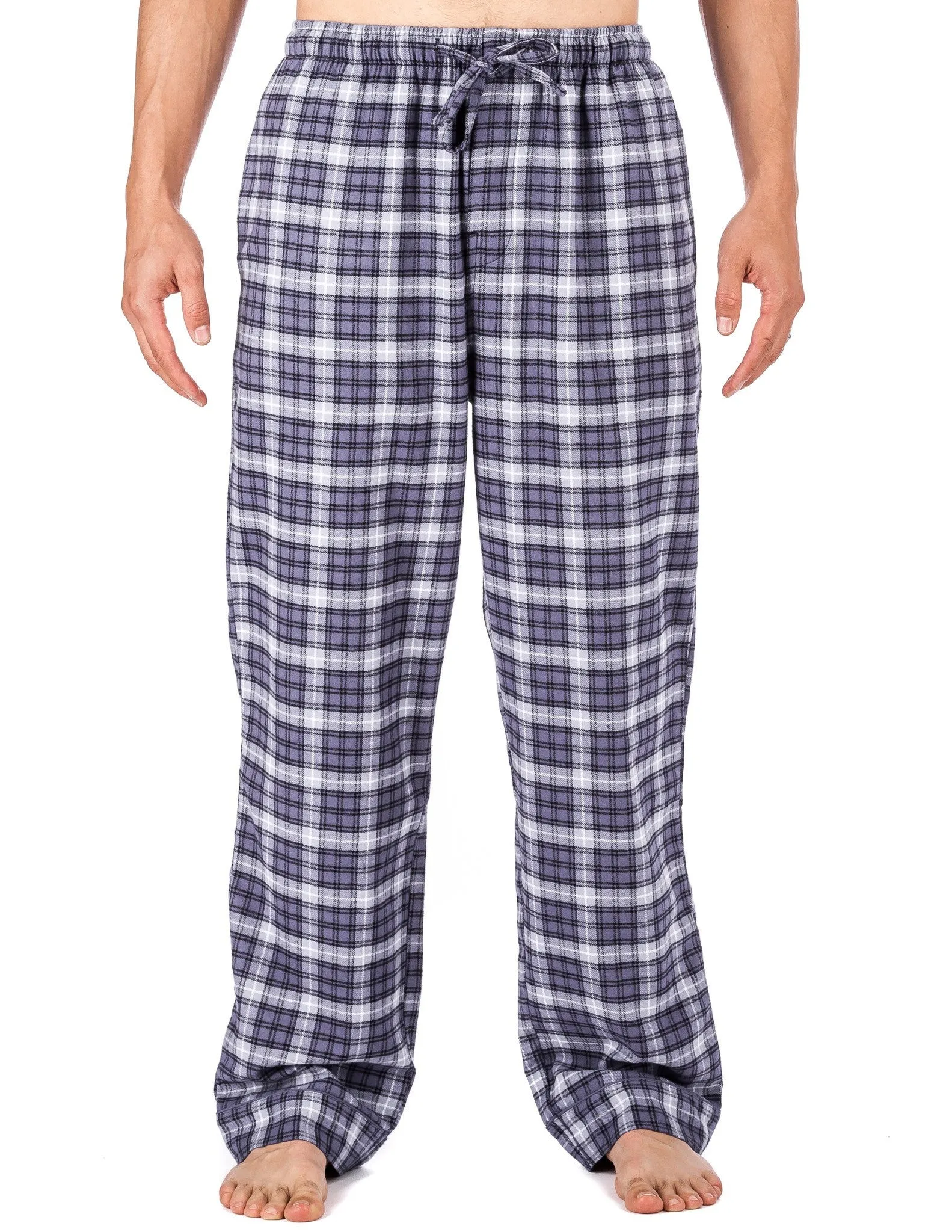 Mens 100% Cotton Flannel Lounge Pants (Relaxed Fit) 2-Pack