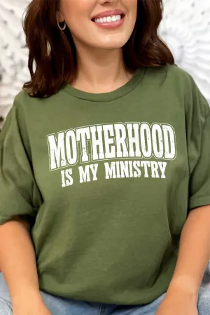 Motherhood Is My Ministry Short Sleeve Relaxed Fit T-Shirt