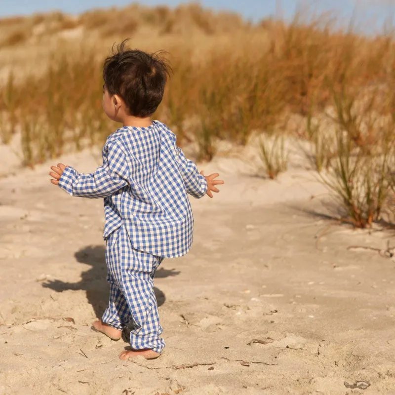 Nature Baby Sunny Pants - Isle Blue Check