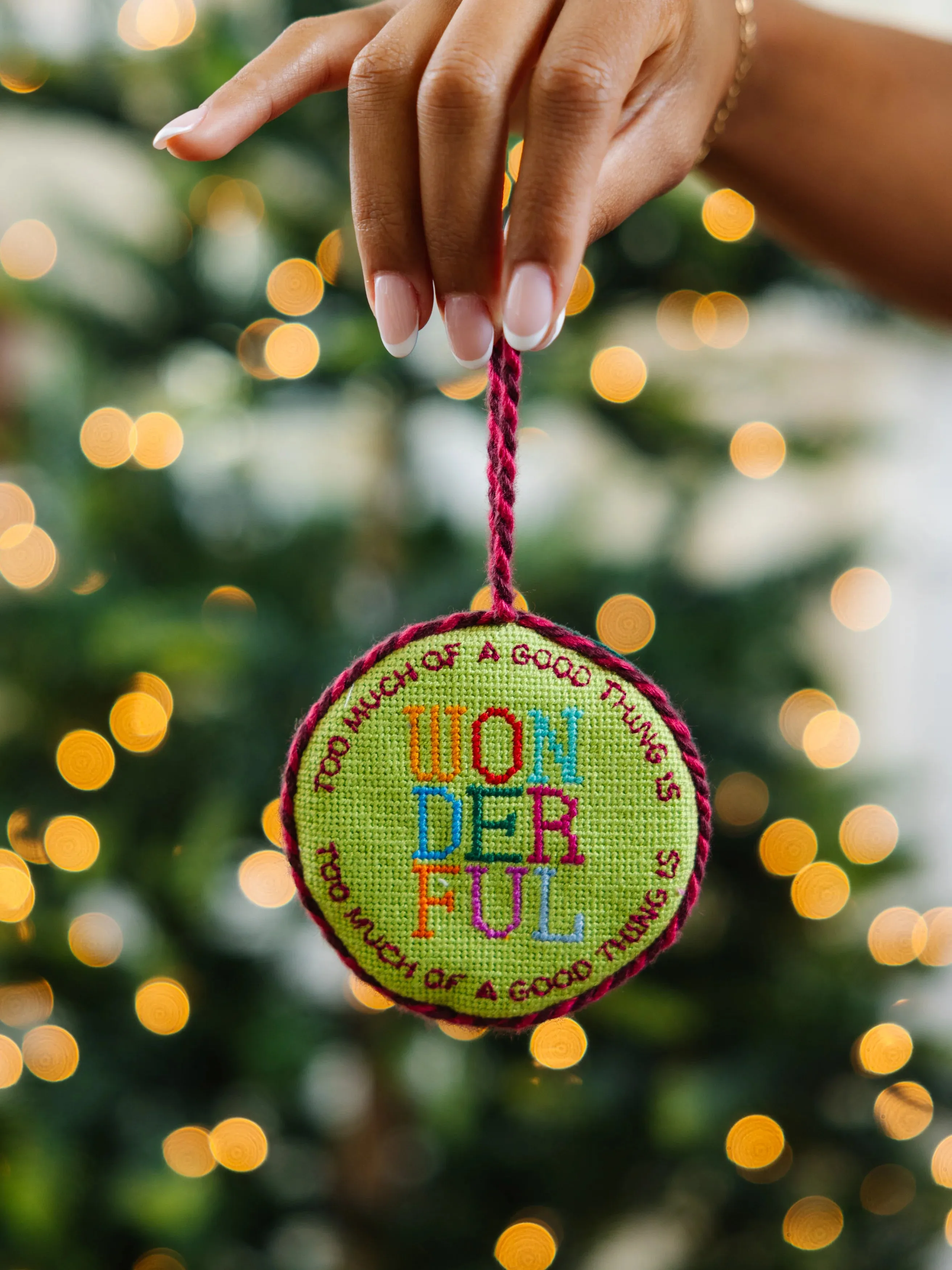 Needlepoint Ornament - Too Much