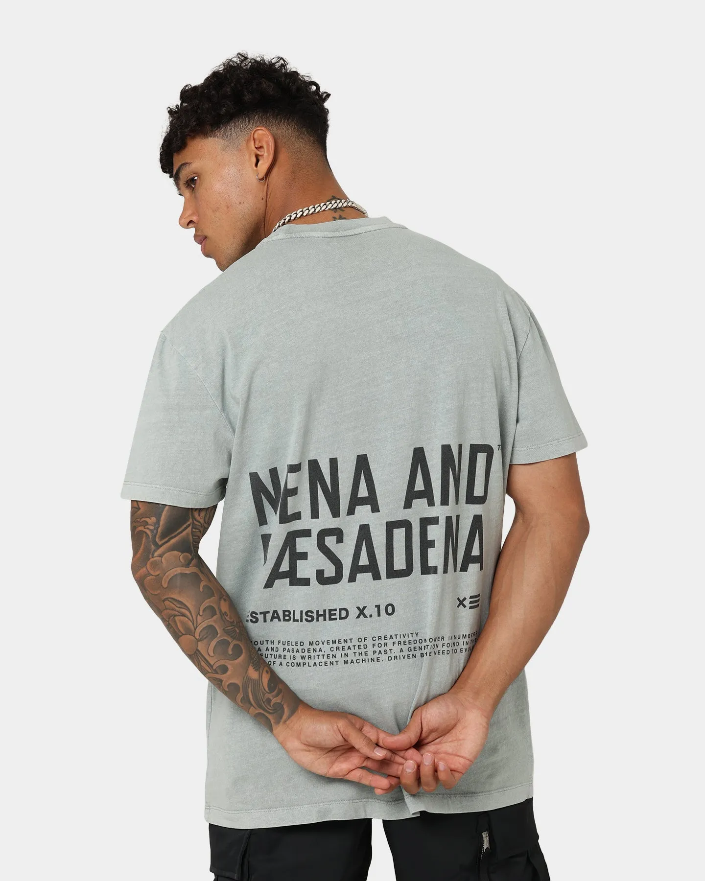 Nena And Pasadena Lost Cause Relaxed T-Shirt Mineral Sage