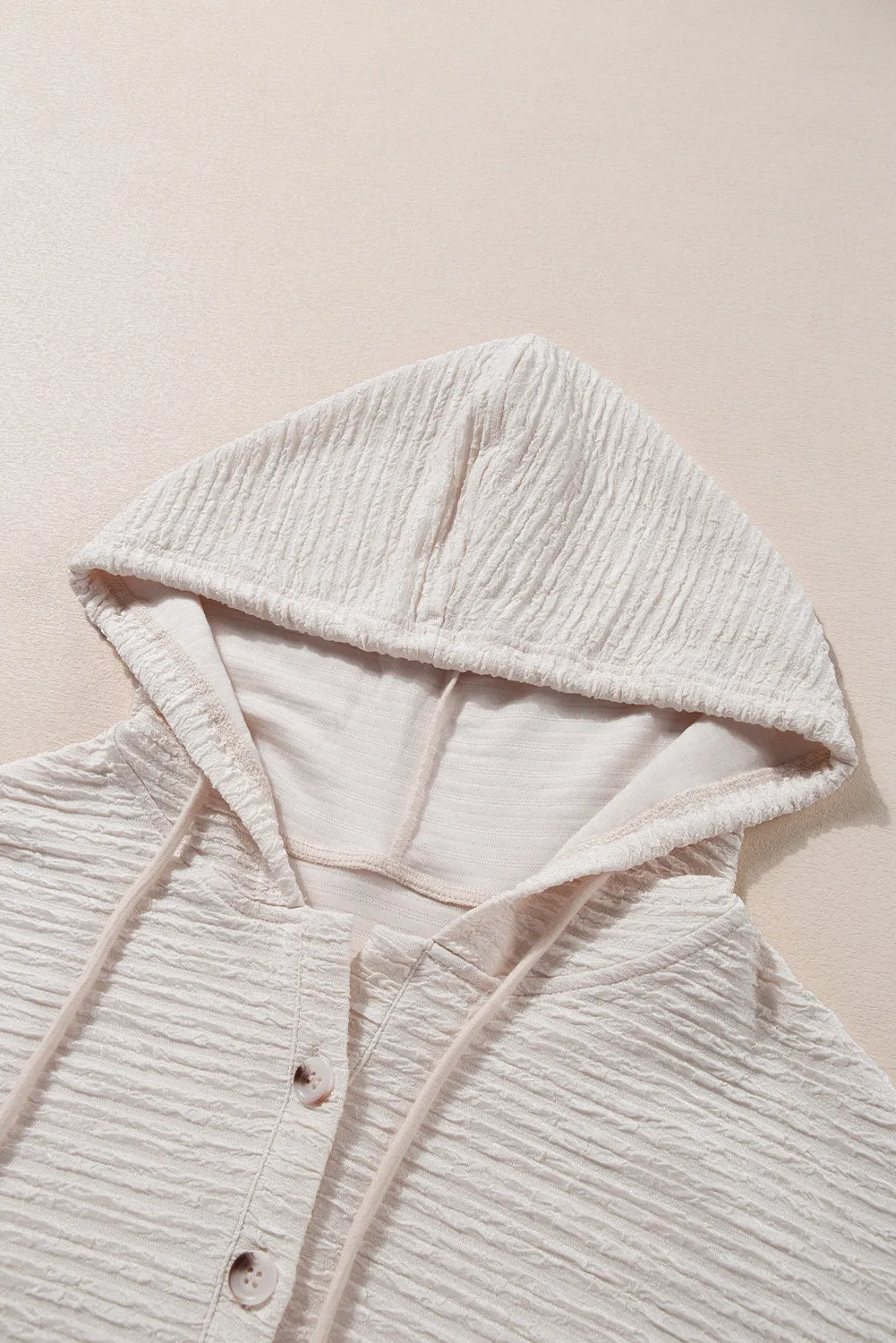 Neutral Henley Hoodie