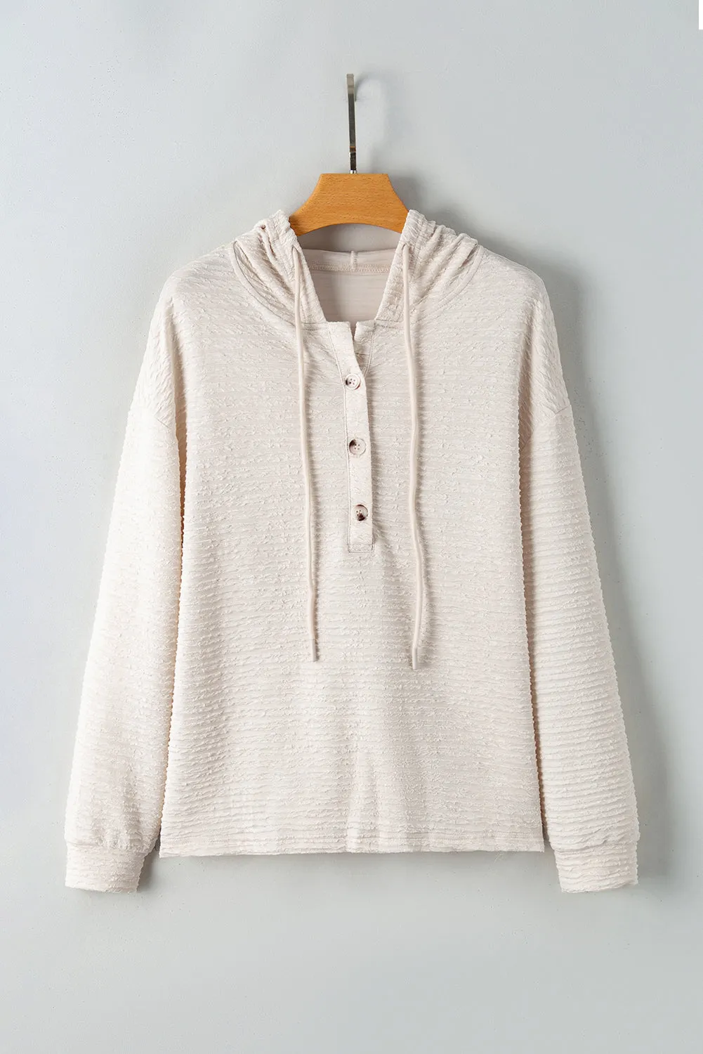 Neutral Henley Hoodie