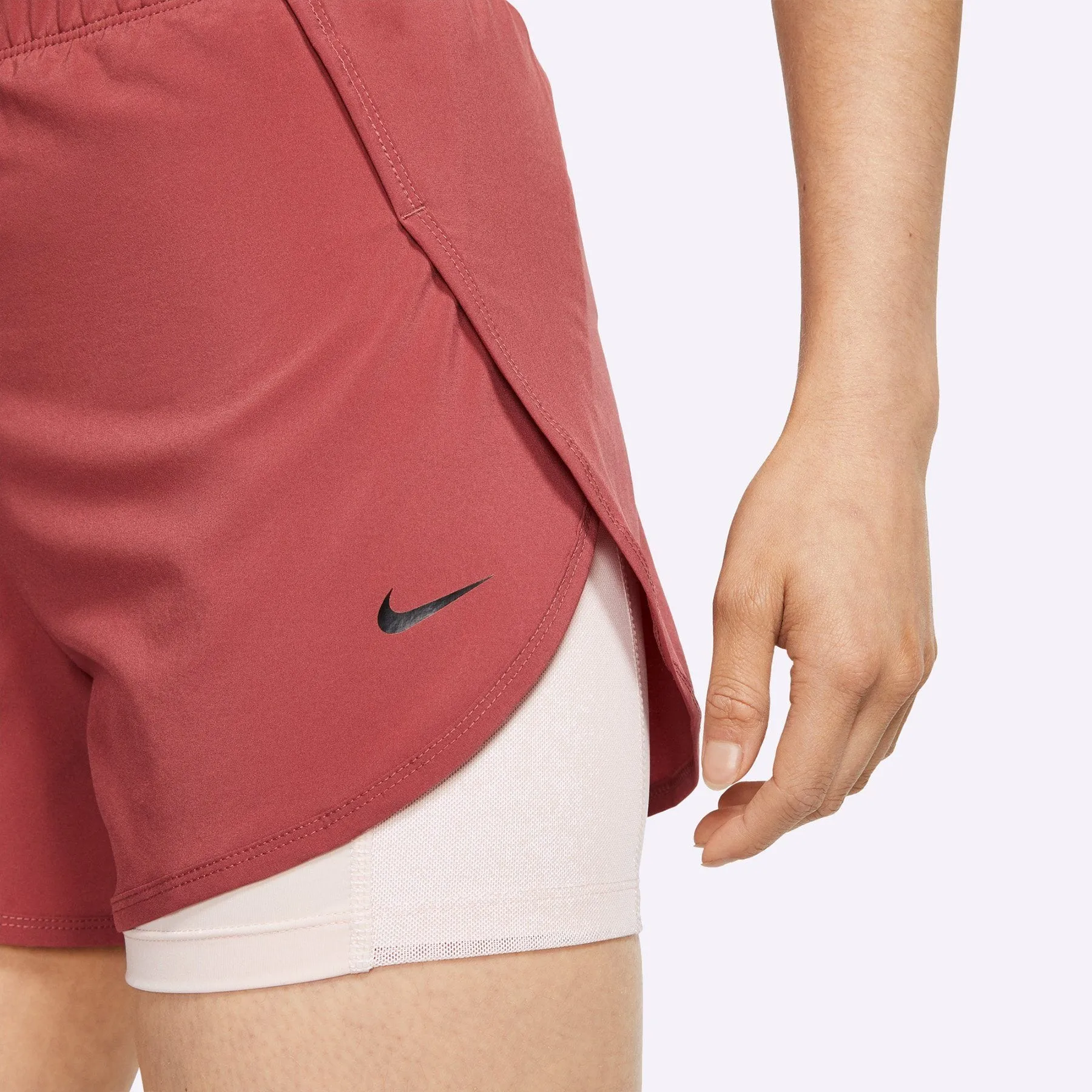 Nike - Flex Women's 2-in-1 Training Shorts - Cedar/Echo Pink/Black