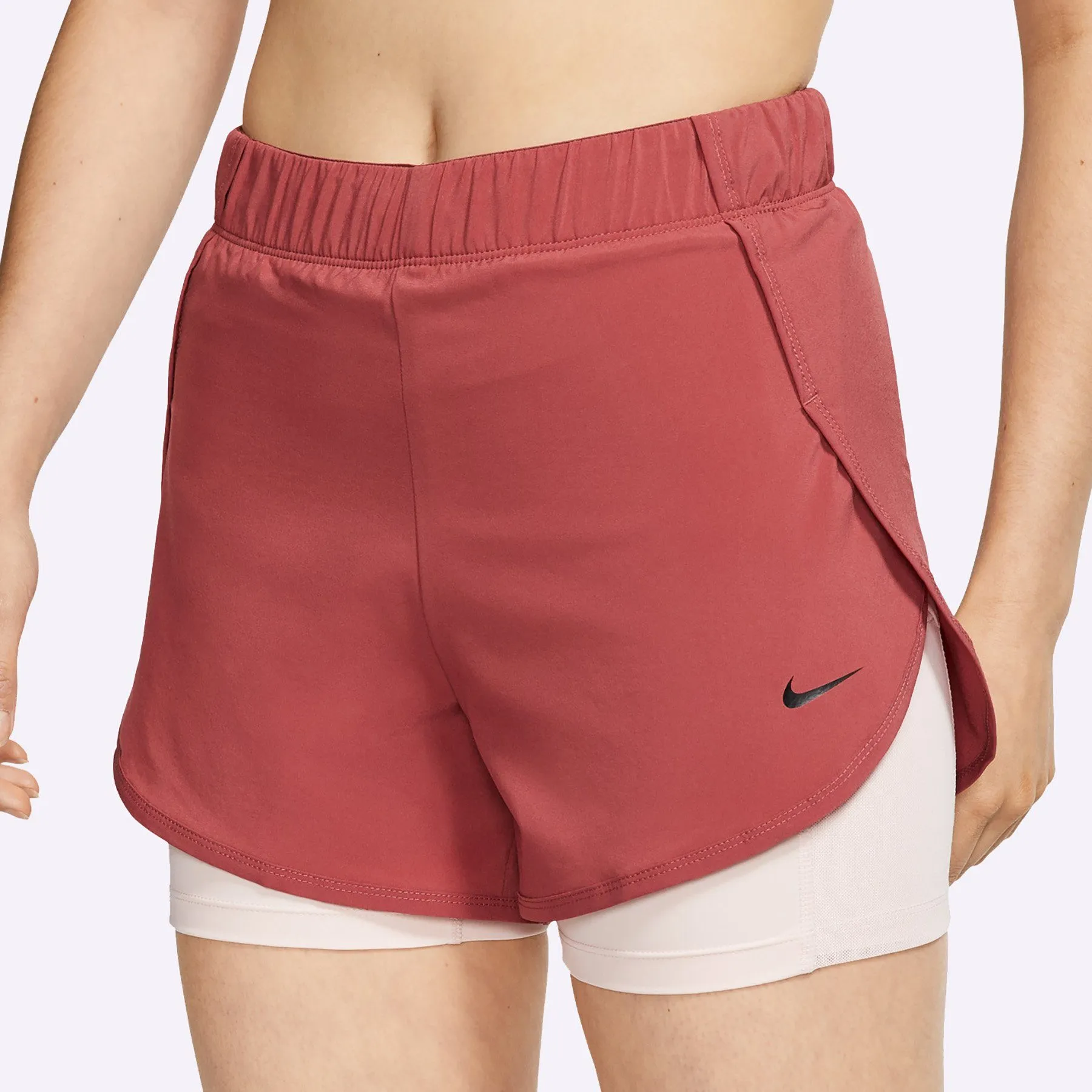 Nike - Flex Women's 2-in-1 Training Shorts - Cedar/Echo Pink/Black