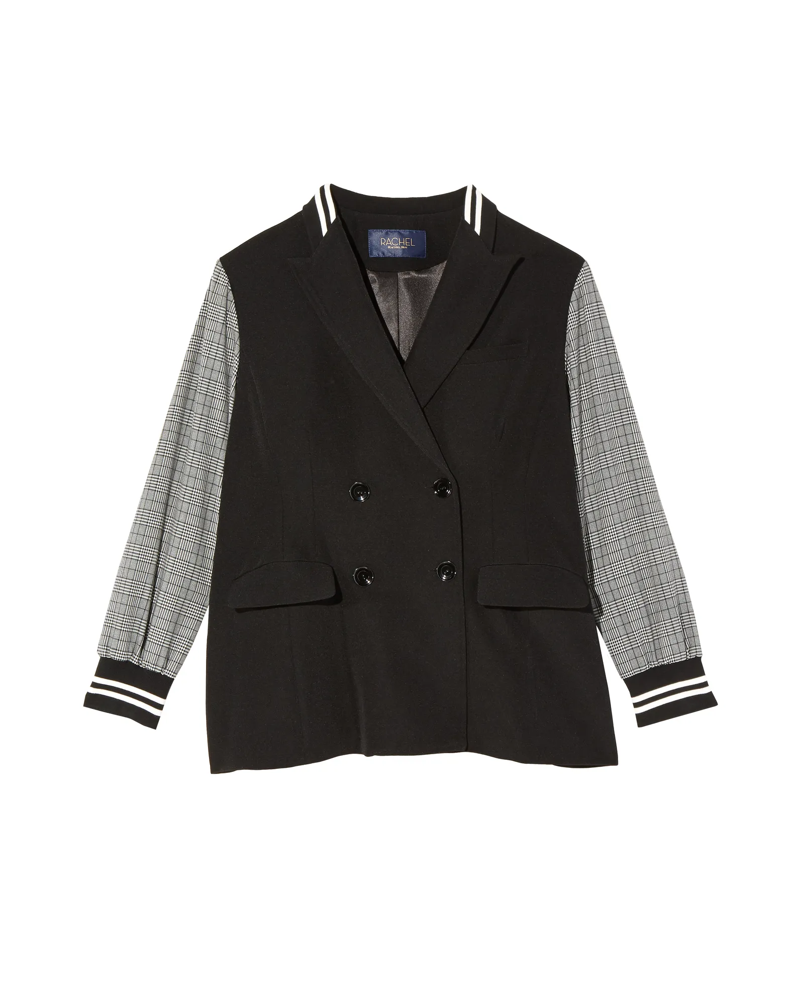 Novelty Colorblock Blazer | Black