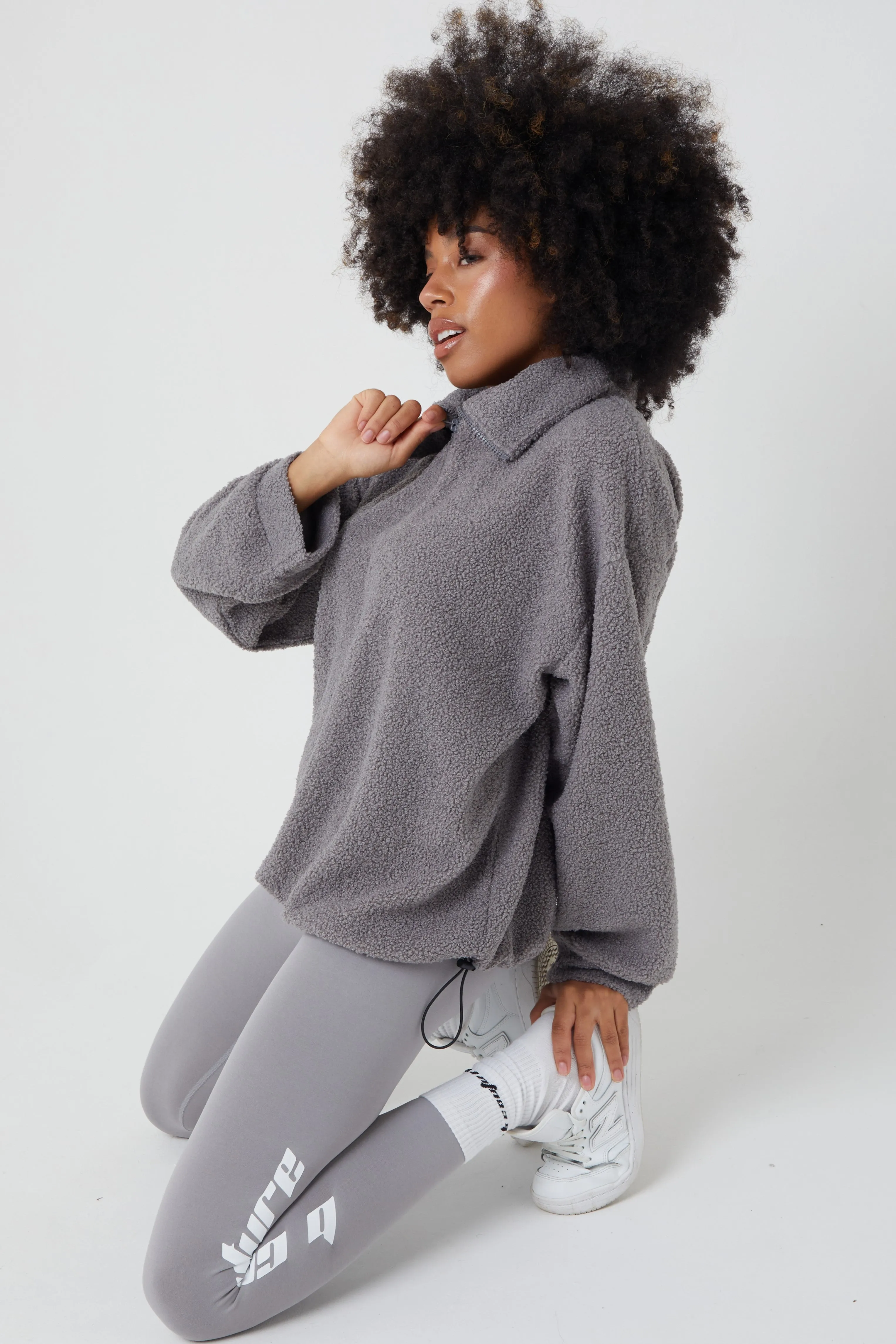 Oak Hill Borg Jumper & Leggings Set - Grey