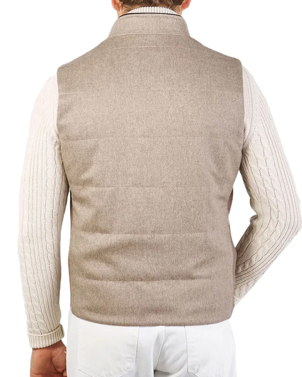 Oatmeal Pure Cashmere Vest