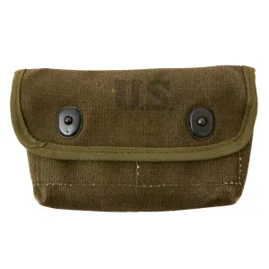 Original U.S. WWII M1942 Shotgun Ammunition Pouch by J.Q.M.D. - Dated 1945