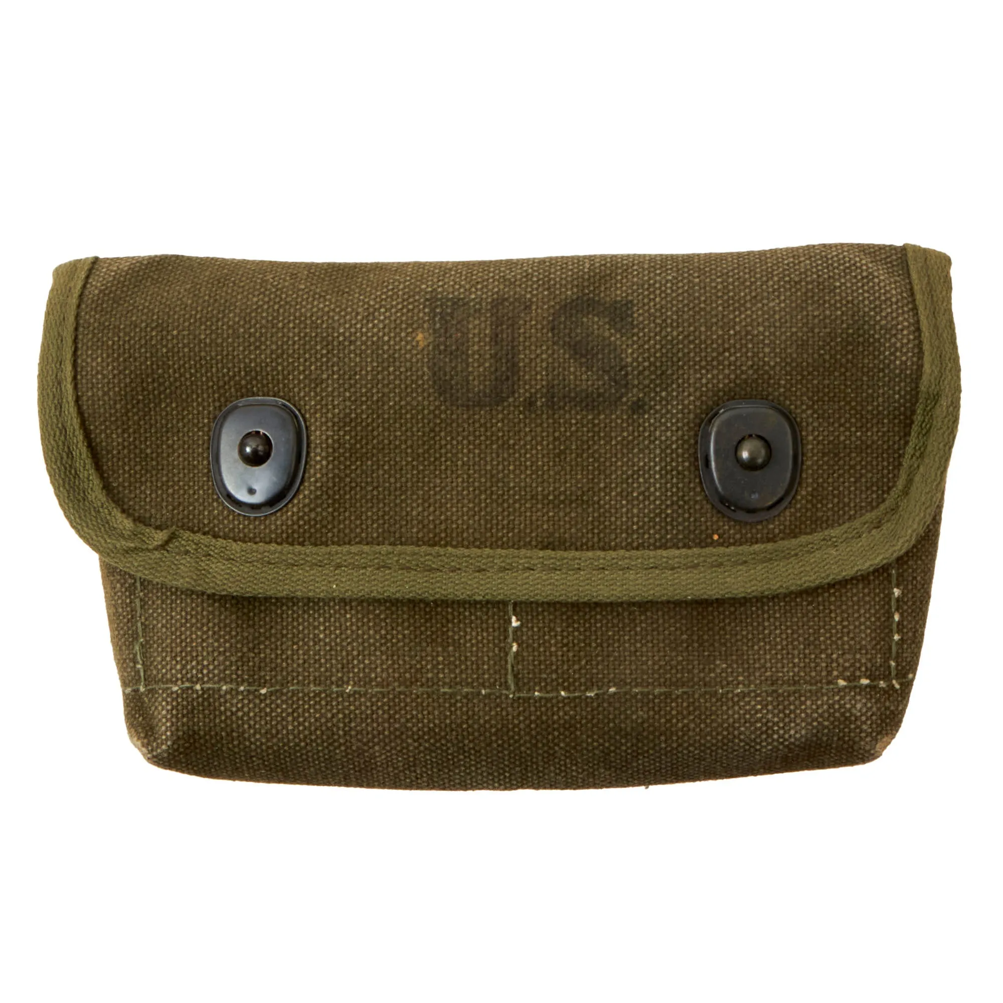 Original U.S. WWII M1942 Shotgun Ammunition Pouch by J.Q.M.D. - Dated 1945