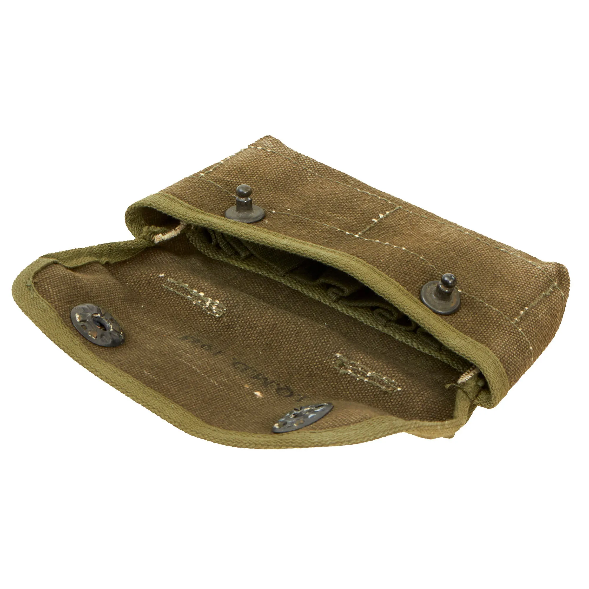 Original U.S. WWII M1942 Shotgun Ammunition Pouch by J.Q.M.D. - Dated 1945