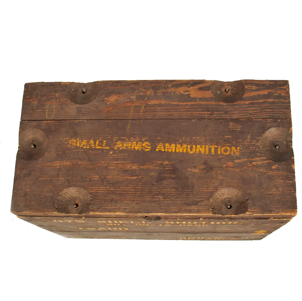 Original WWII U.S. Army Wooden Shotgun T3ABD 12 Gauge No.00 Buckshot M1917 Ammunition Crate