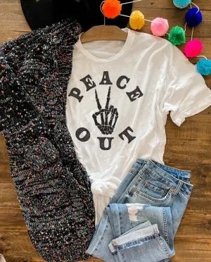 PEACE OUT graphic tee