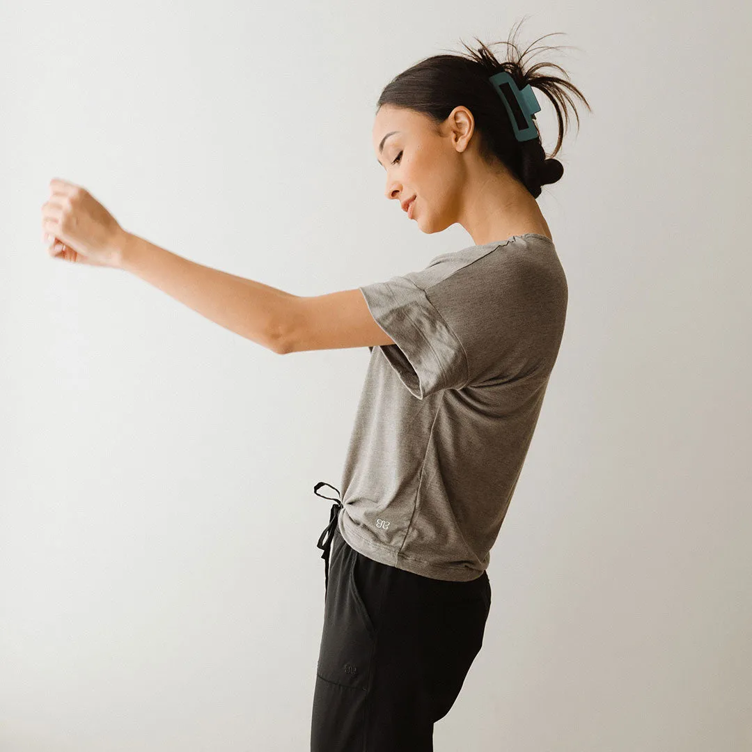 Relaxed Tee, Stone Chambray