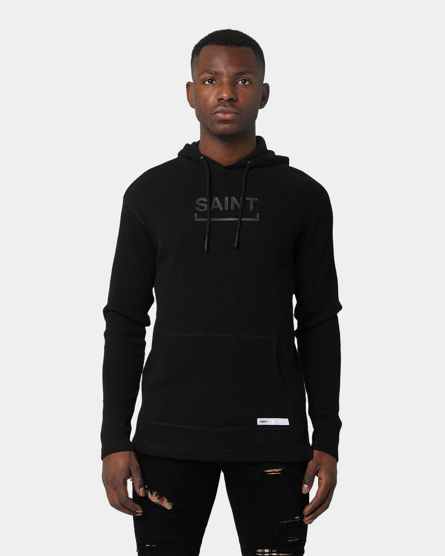 Saint Morta Trophies Waffle Hoodie Black