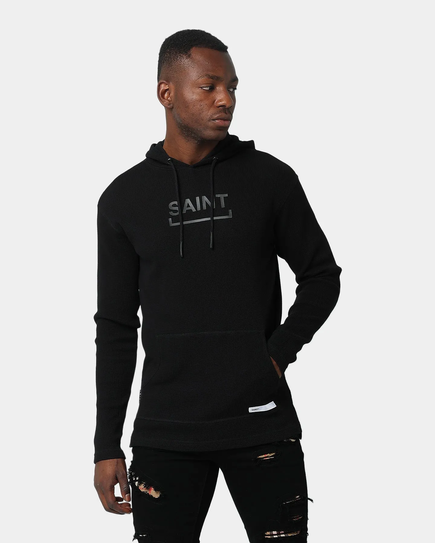 Saint Morta Trophies Waffle Hoodie Black