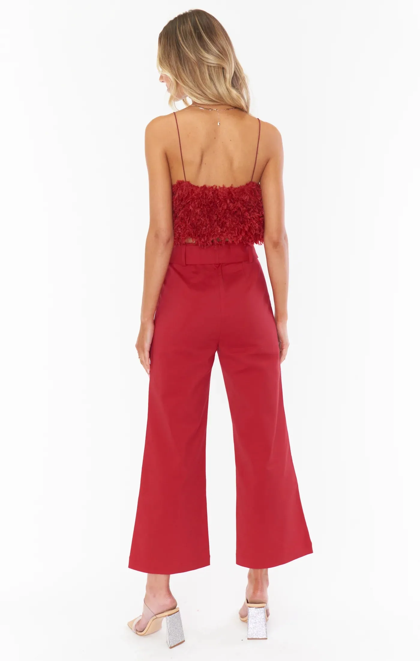 Show Me Your Mumu Dj Cropped Pants Red Suiting