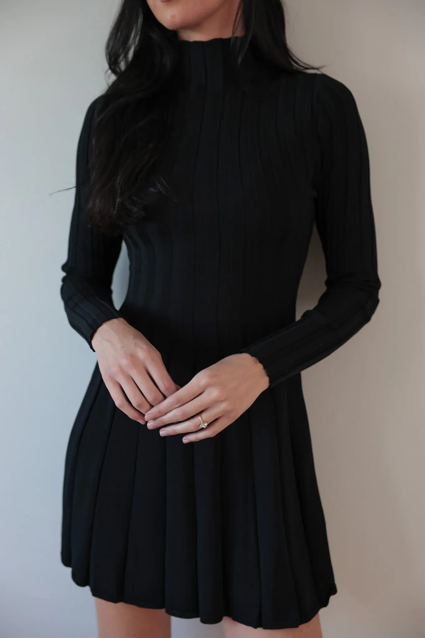 The Classic Black Turtleneck Dress