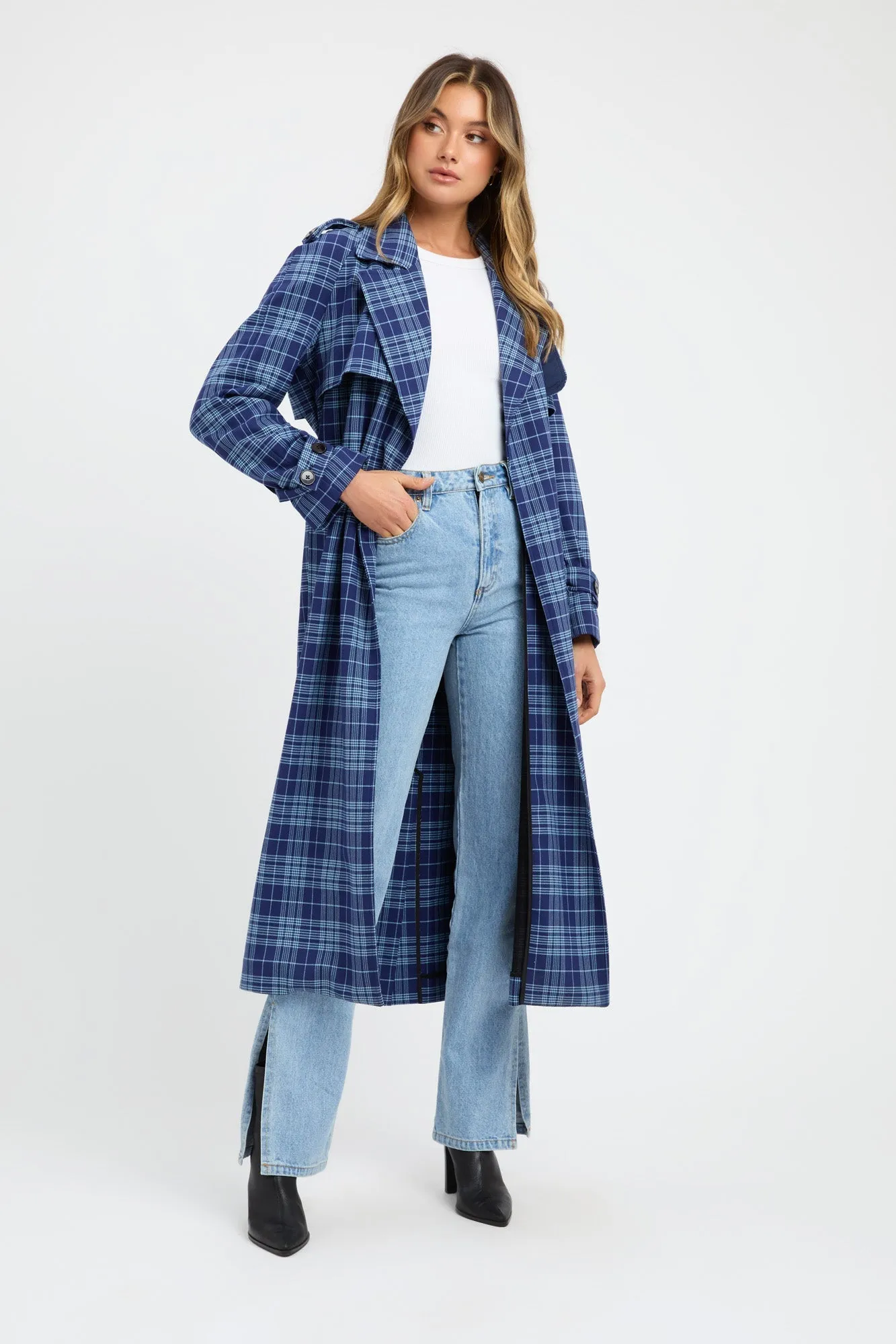 Verona Check Trench