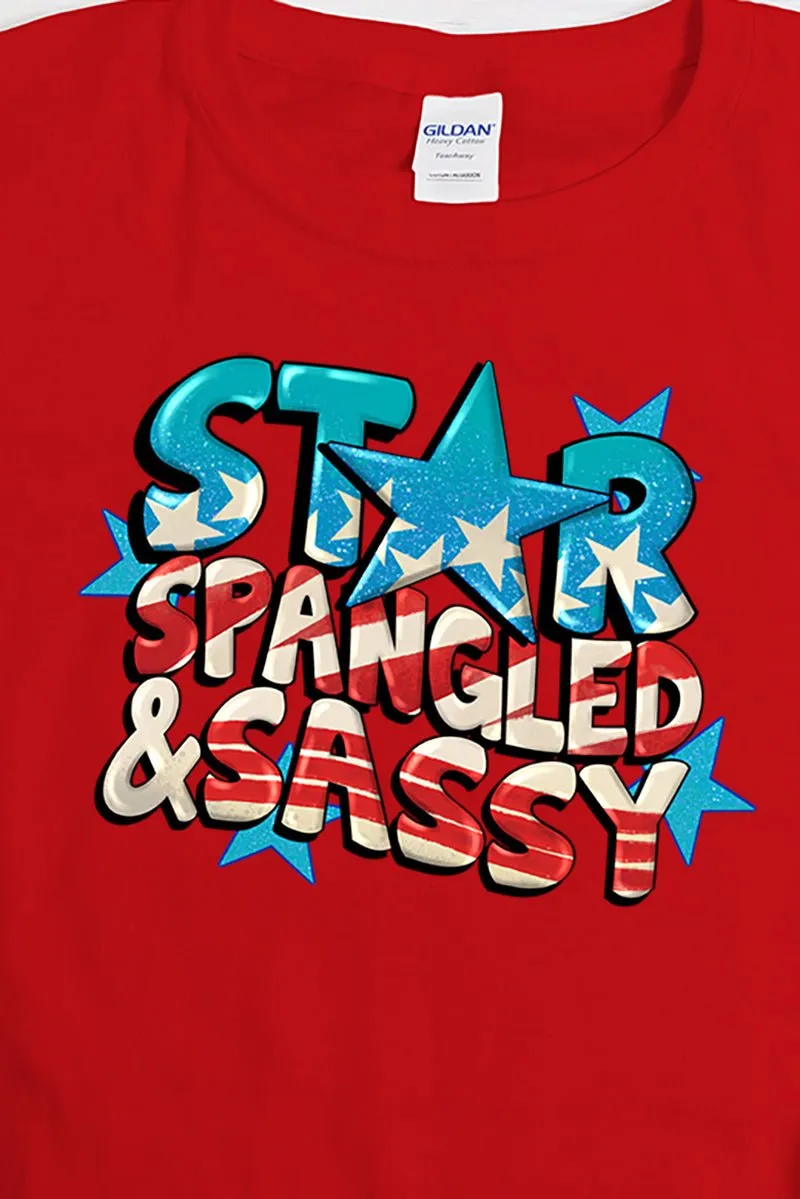 Youth Star Spangled and Sassy Short Sleeve Relaxed Fit T-Shirt