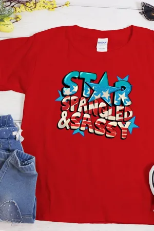 Youth Star Spangled and Sassy Short Sleeve Relaxed Fit T-Shirt